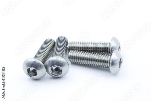 Obraz na płótnie Stainless button head millimeter allen screw
