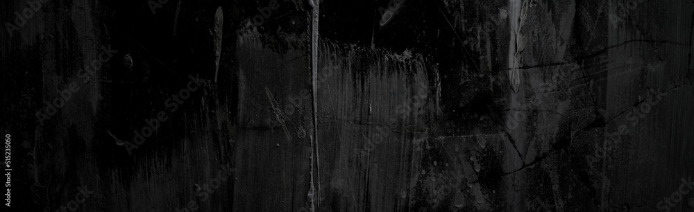Black wall scary or dark gray rough grainy stone texture background. Black concrete for background.