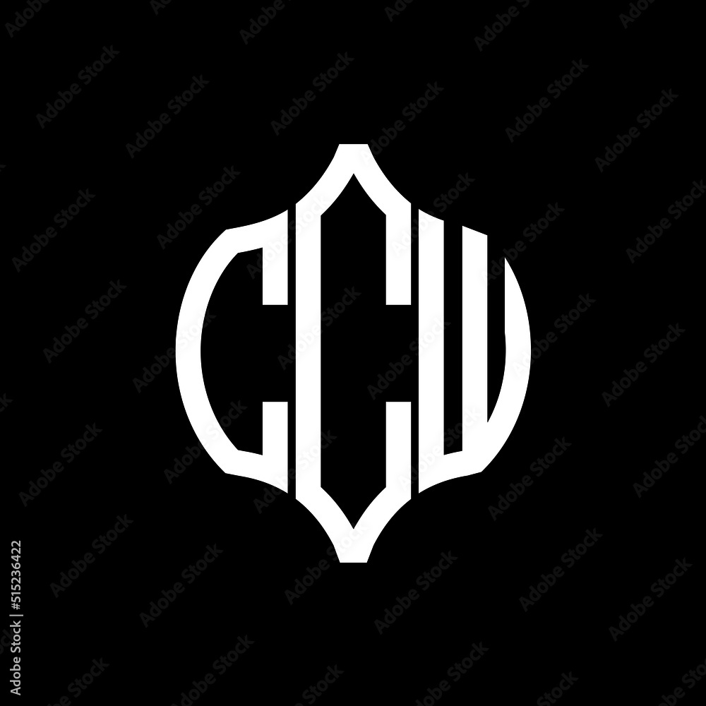 CCW letter logo. CCW best black background vector image. CCW Monogram