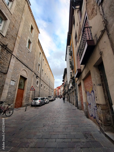 Calle de Parte Vieja en Vitoria-Gasteiz en junio de 2022 en País Vasco.