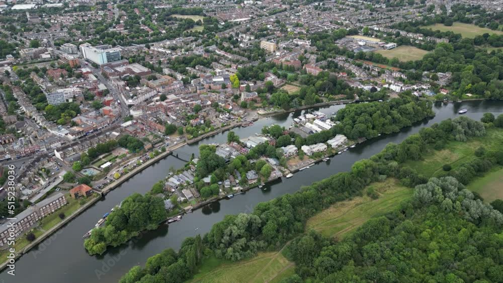 Eel Pie Island is an 8.935-acre island in the River Thames at Twickenham in the London Borough of Richmond upon Thames Eel Pie Island is an 8.935-acre island in the River Thames at Twickenham in the London Borough of Richmond upon Thames