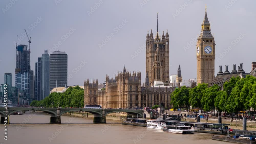 Big Ben Timelapse of the new Elizabeth clock tower, the Thames river and Westminster Big Ben Timelapse of the new Elizabeth clock tower, the Thames river and Westminster