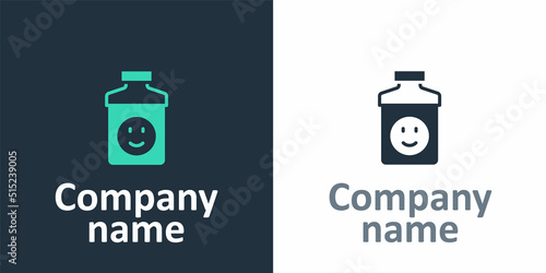 Logotype Antidepressants icon isolated on white background. Logo design template element. Vector