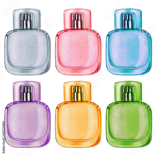 set of perfume bottles