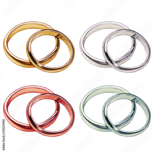 two gold rings