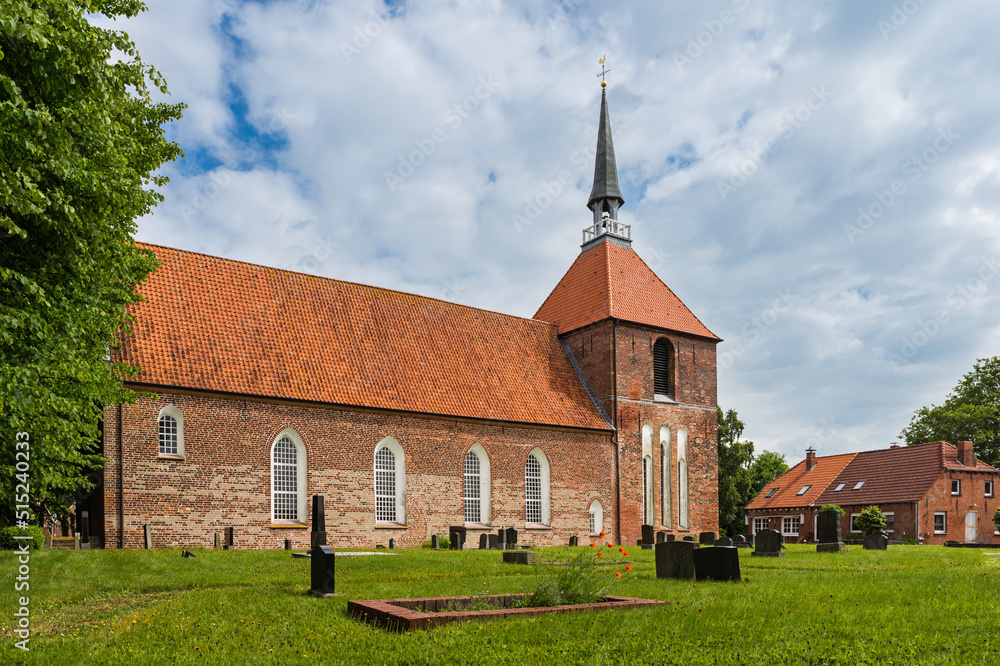 Die evangelisch-reformierte Kirche in Rysum; Ostfriesland; Deutschland
