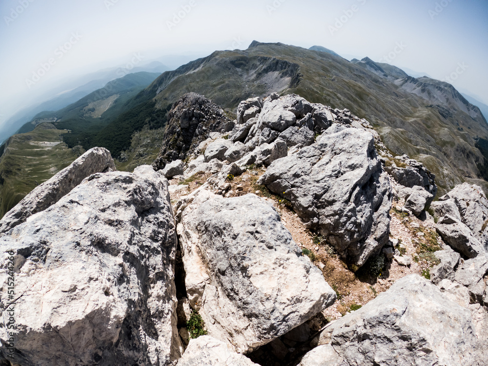mountain landscape with sky, abruzzo italy