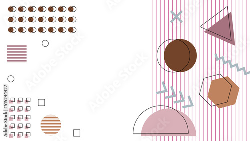 Background in the style of the 80s with multicolored geometric shapes on the black background. Illustration for hipsters Memphis style