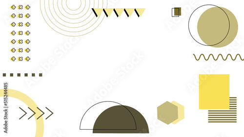 Background in the style of the 80s with multicolored geometric shapes on the black background. Illustration for hipsters Memphis style