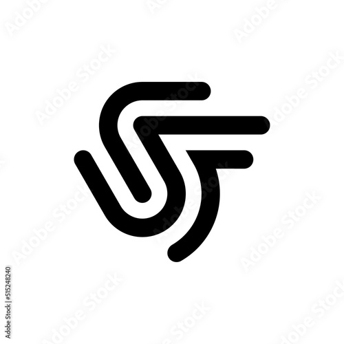 Creative letter SF logo design