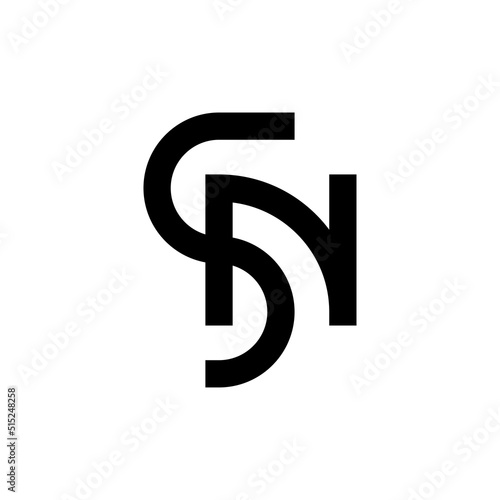 Letter SN creative monogram logo design