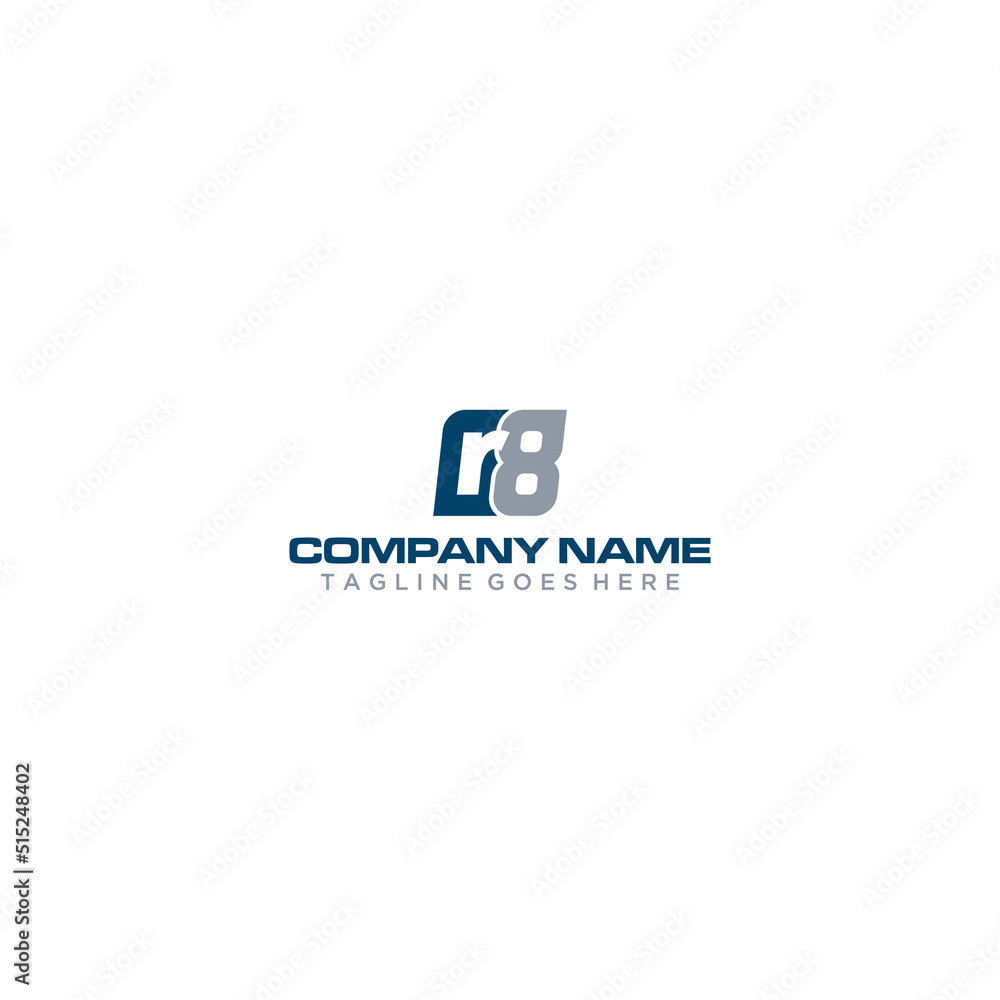 Fototapeta premium Gr8 Initial Logo Sign Design .