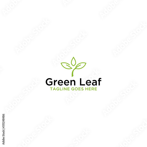 G Initial in Leaf Logo Sign Design