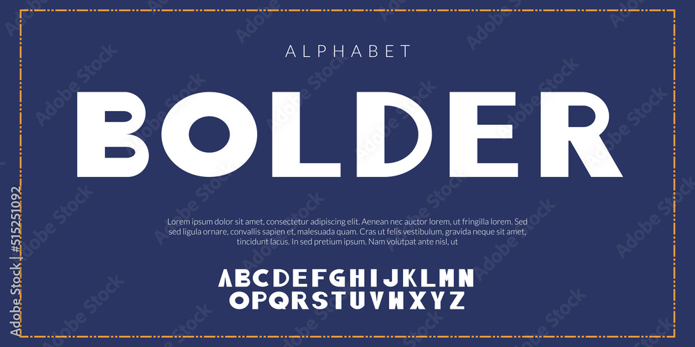 vector alphabet bold font, modern lettering style. Stock Vector | Adobe ...