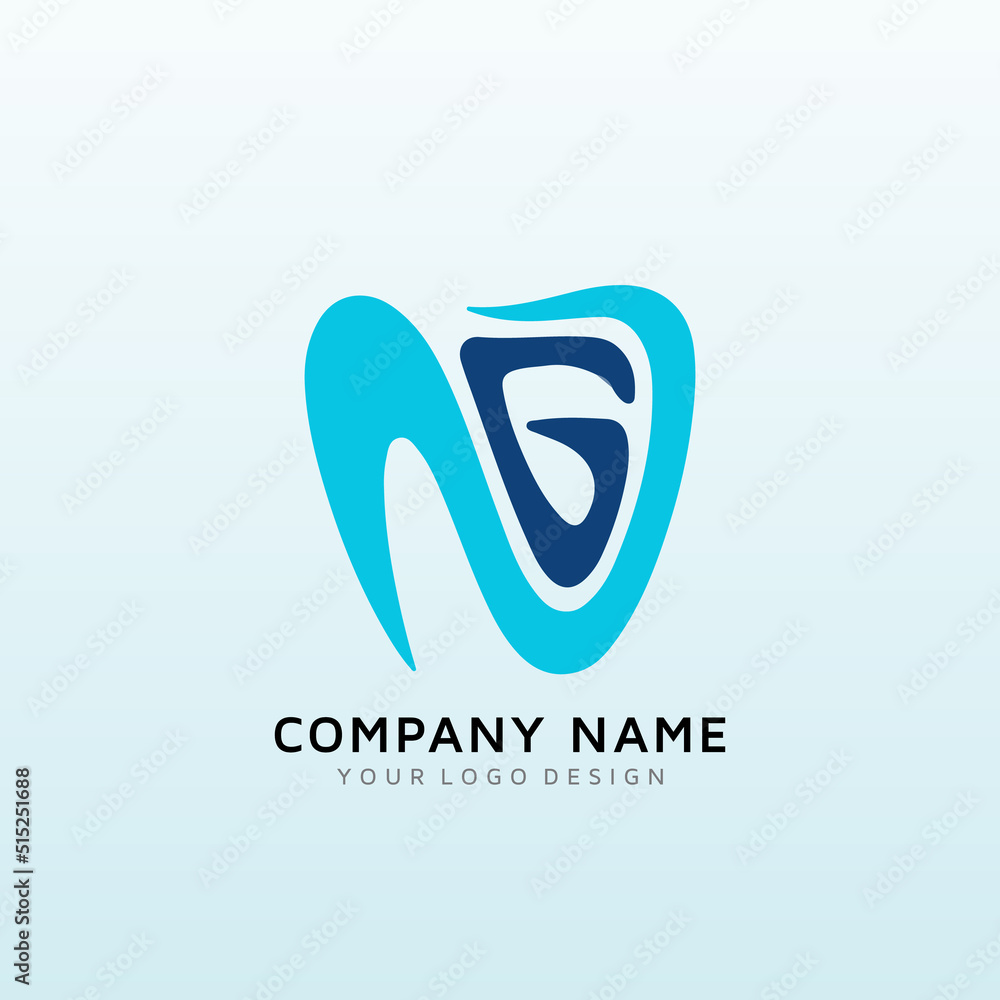 dental practice needs a fresh new look logo letter NG dental practice needs a fresh new look logo letter NG
