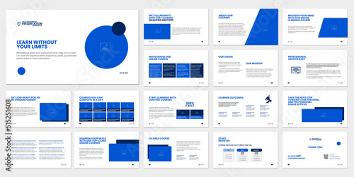Online learning course presentation Distance education Online education presentation Slide