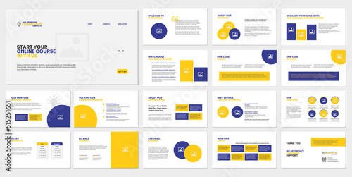 Online learning course presentation Distance education Online education presentation Slide