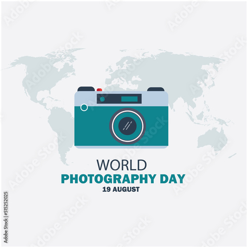 World Photography Day Vector. Simple and elegant design