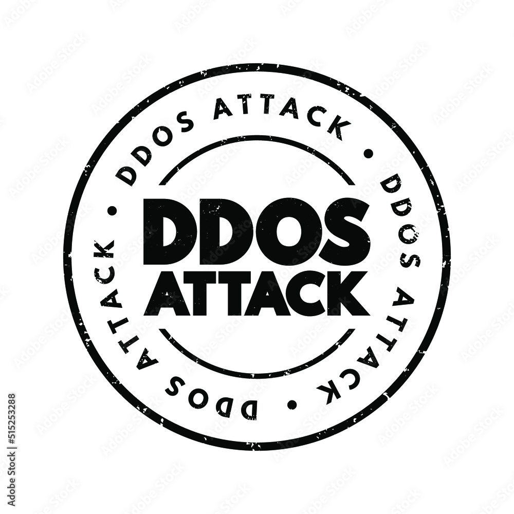 Ddos Attack text stamp, concept background