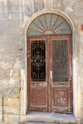 Door architectural design element for entering and exiting a building