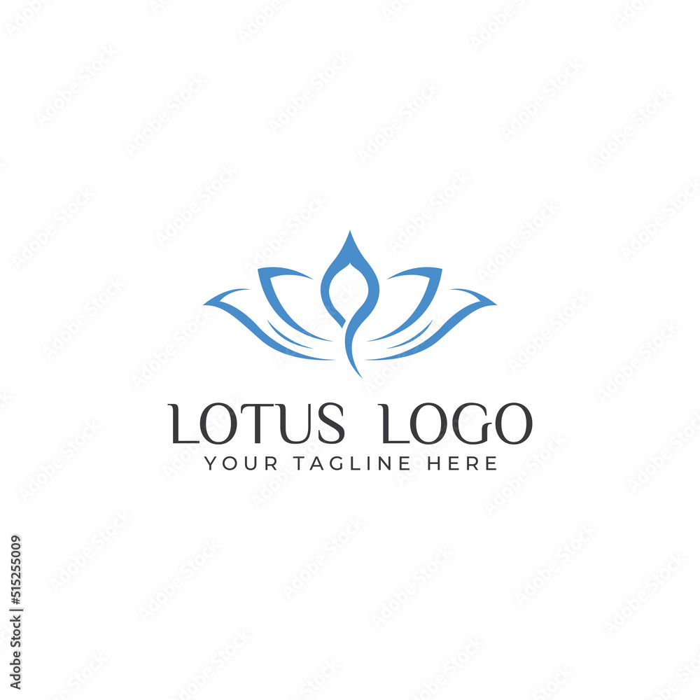 A beautiful and naturally beautiful lotus spa flower, with a luxurious and elegant lotus flower vector illustration editing, suitable for beauty and cosmetic salons.