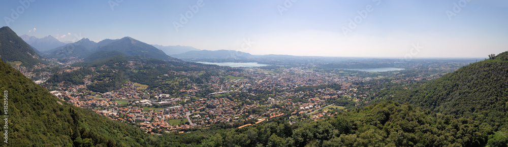 Aerial View - Panoramic landscape of Como