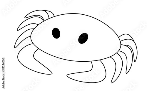 Cartoon crab for coloring
