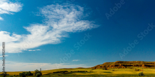 Northeast Wyoming seen from Interstate 90 during a summer day