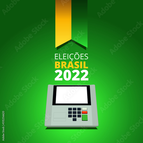 Elections 2022 - New electronic voting machine for voting in Brazil - Vote Campaign illustration