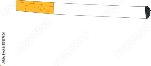 Cigarette isolated on the white background. Vector illustration 