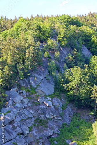 View of a nature reserve Pulcinske Skaly in Beskydy mountains, Czech Republic photo