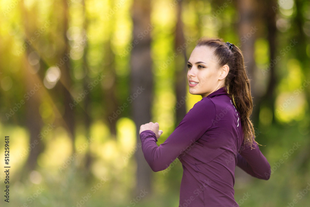 Morning exercises, warm-up, gymnastic exercises. young girl Morning exercises, warm-up, gymnastic exercises. young girl