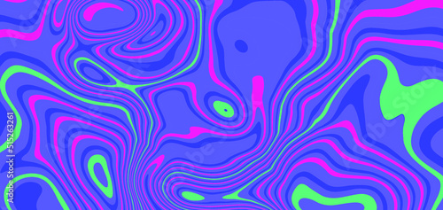 Op-art acidic background with distorted texture in neon colors. Concept of hallucinations and visions.