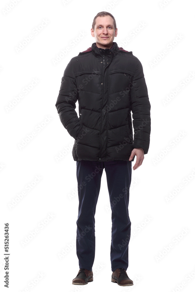 casual man in autumn jacket looking at the camera. casual man in autumn jacket looking at the camera.