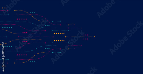 Abstract arrow direction. Technology background