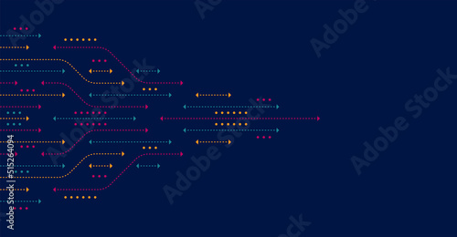 Abstract arrow direction. Technology background