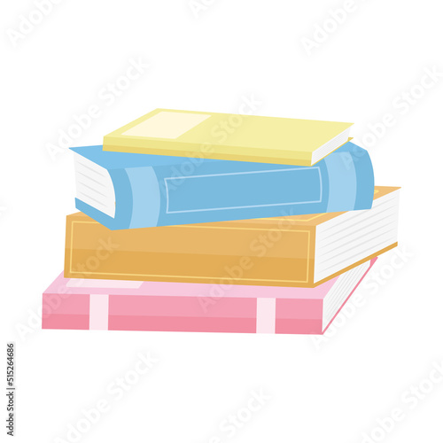 colorful books stack