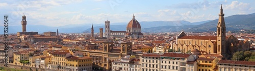 Amazing view of Florence City in tuscany Region in Central Italy and landmarks