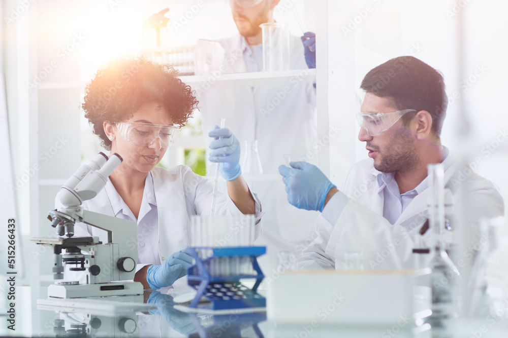 Team of Medical Research Scientists Working on Generation Experimental Drug Team of Medical Research Scientists Working on Generation Experimental Drug