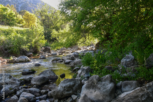 River rocks in  Logan Canyon, Cache Valley, Utah