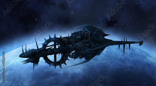 Fotografie Alien ship in orbit