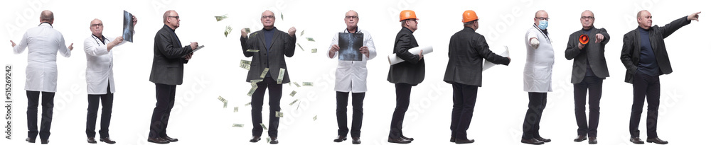 collage of a man in full growth displaying many professions and position collage of a man in full growth displaying many professions and position