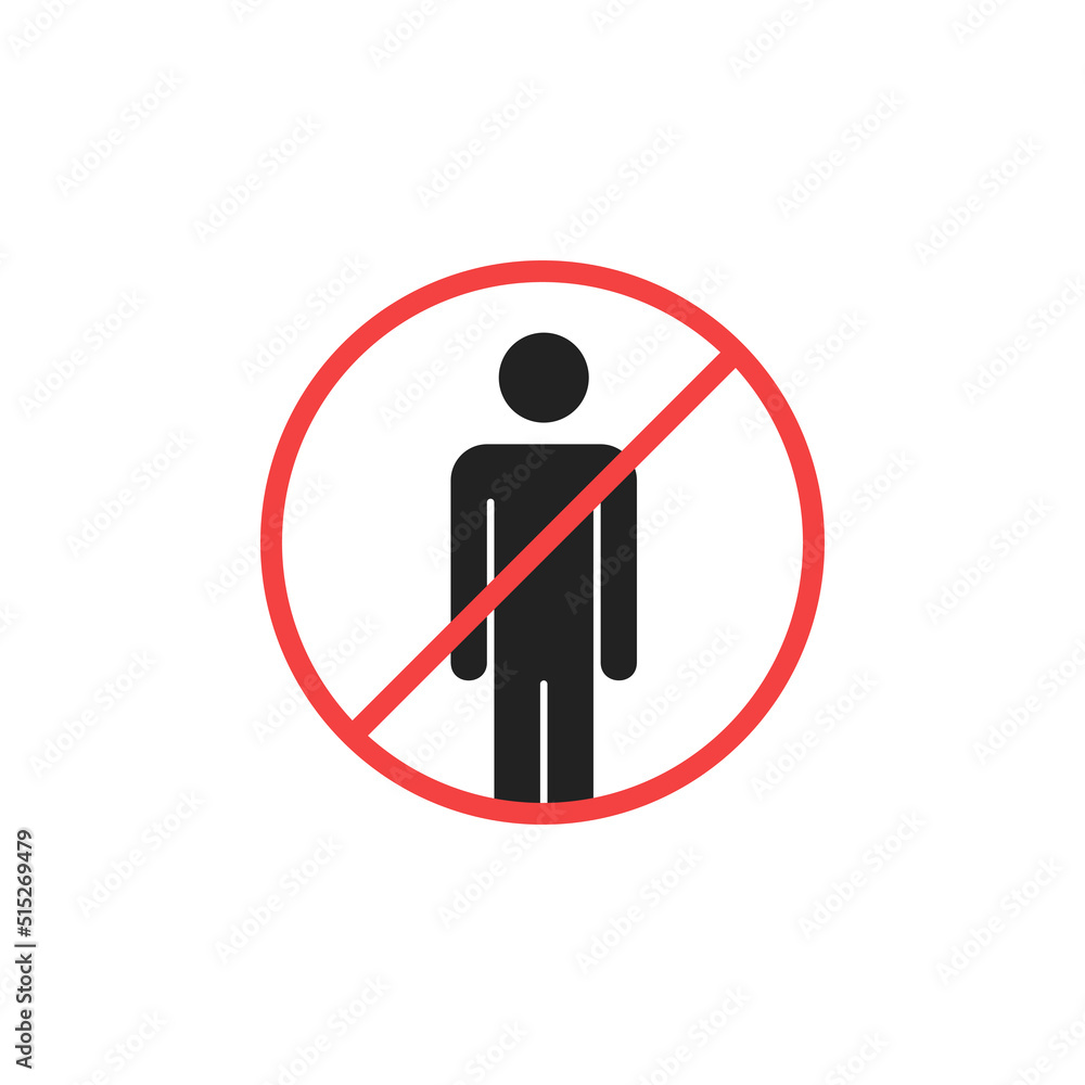 No people icon. No admittance. High quality in colour vector illustration.. No people icon. No admittance. High quality in colour vector illustration..