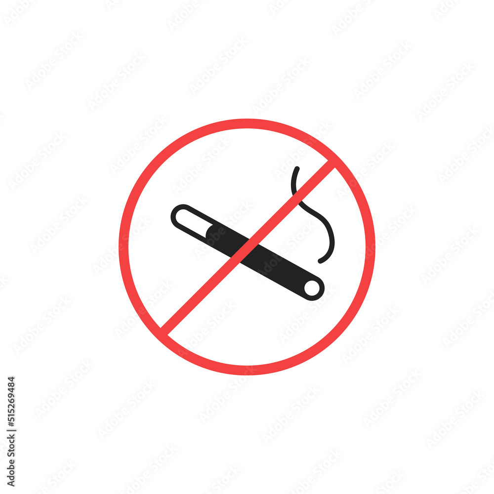 No smoking icon. High quality in colour vector illustration. . No smoking icon. High quality in colour vector illustration. .