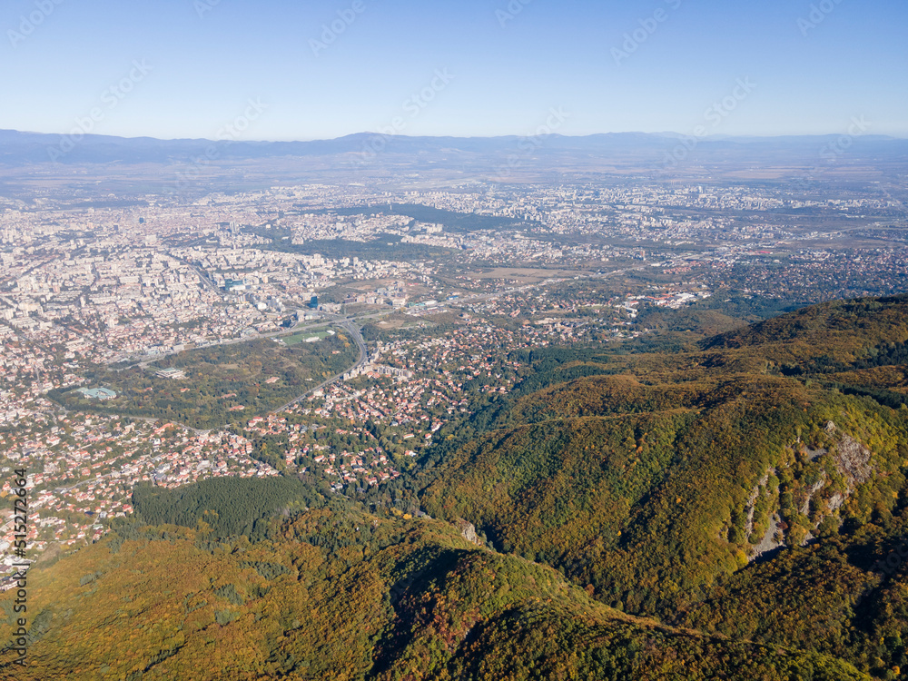 Aerial view of Vitosha Mountain at Kopititoto area, Bulgaria