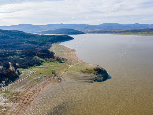 Aerial view of Zhrebchevo Reservoir, Bulgaria photo