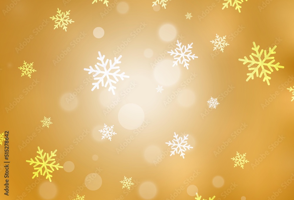 Light Orange vector background in Xmas style.