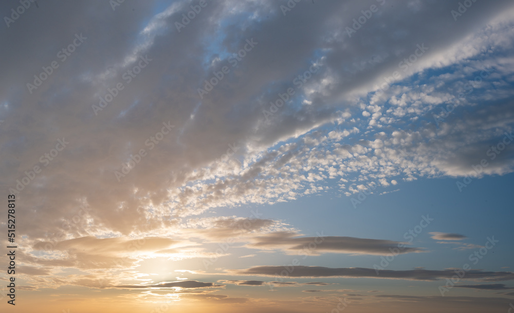 Fototapeta premium Sunrise sky with clouds forming