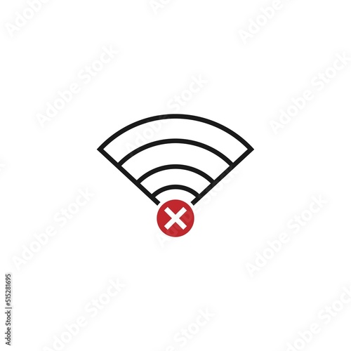 Signal disconected, signal cut off icon template photo