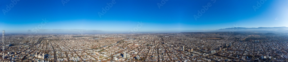 Aerial view of the city of Mendoza. Panoramic